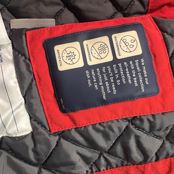 Lands' End Kids Winter Squall Waterproof Hooded Coat Jacket Red Black M - Picture 7 of 8